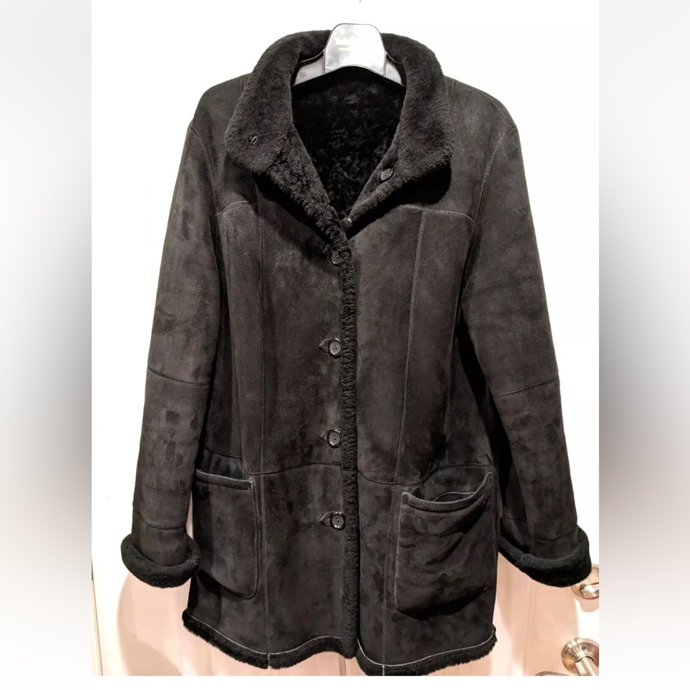 Vintage Dominick Bellissimo, 100% Shearling Reversible, Chocolate Brown Coat, 8